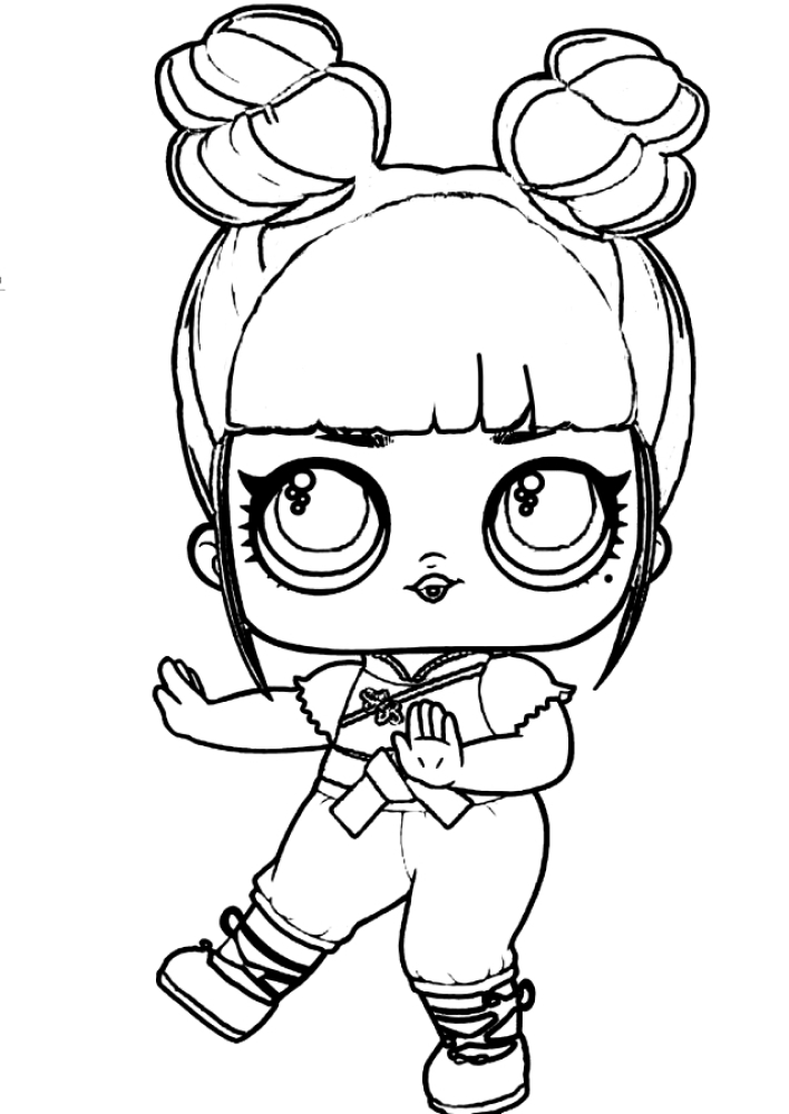 Coloring page LOL Doll Print